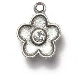 Blume mit Strass Stein